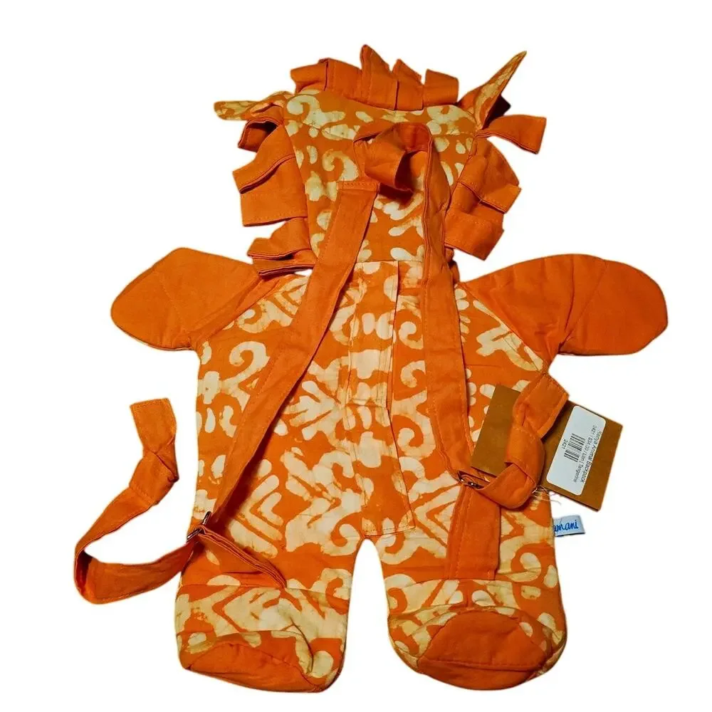 Amani Ya Juu Kenya lion tangerine backpack nwt
